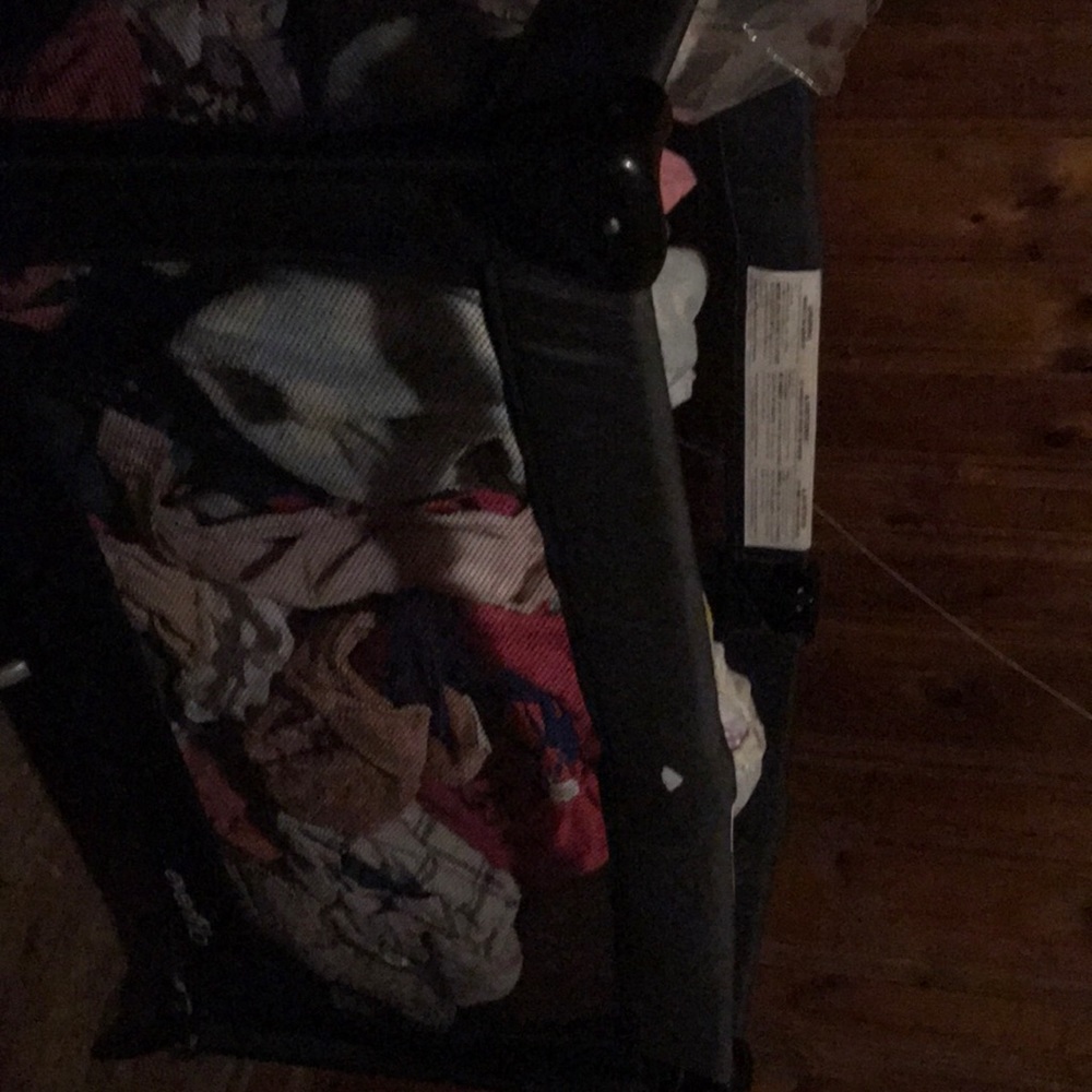 Baby crib new just been putting baby clothes in